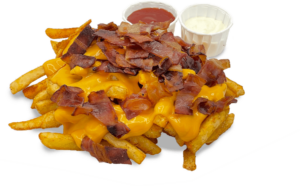 Patatas con Bacon y Salsa Cheddar